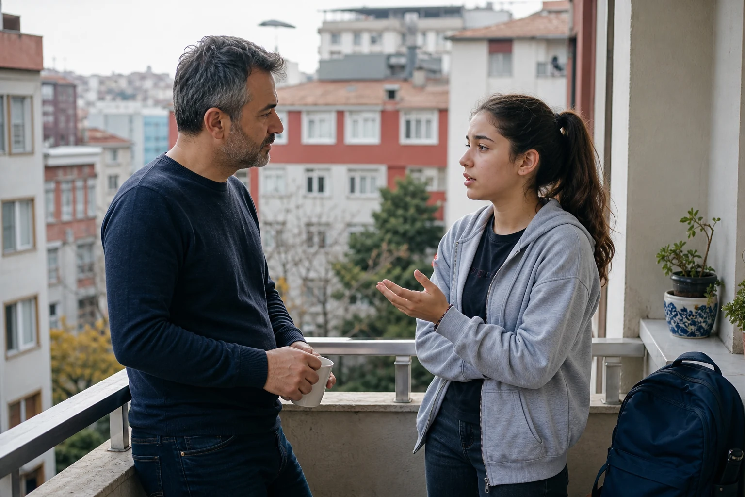 Arkadaşlık sorununu babasıyla paylaşan ergen kız